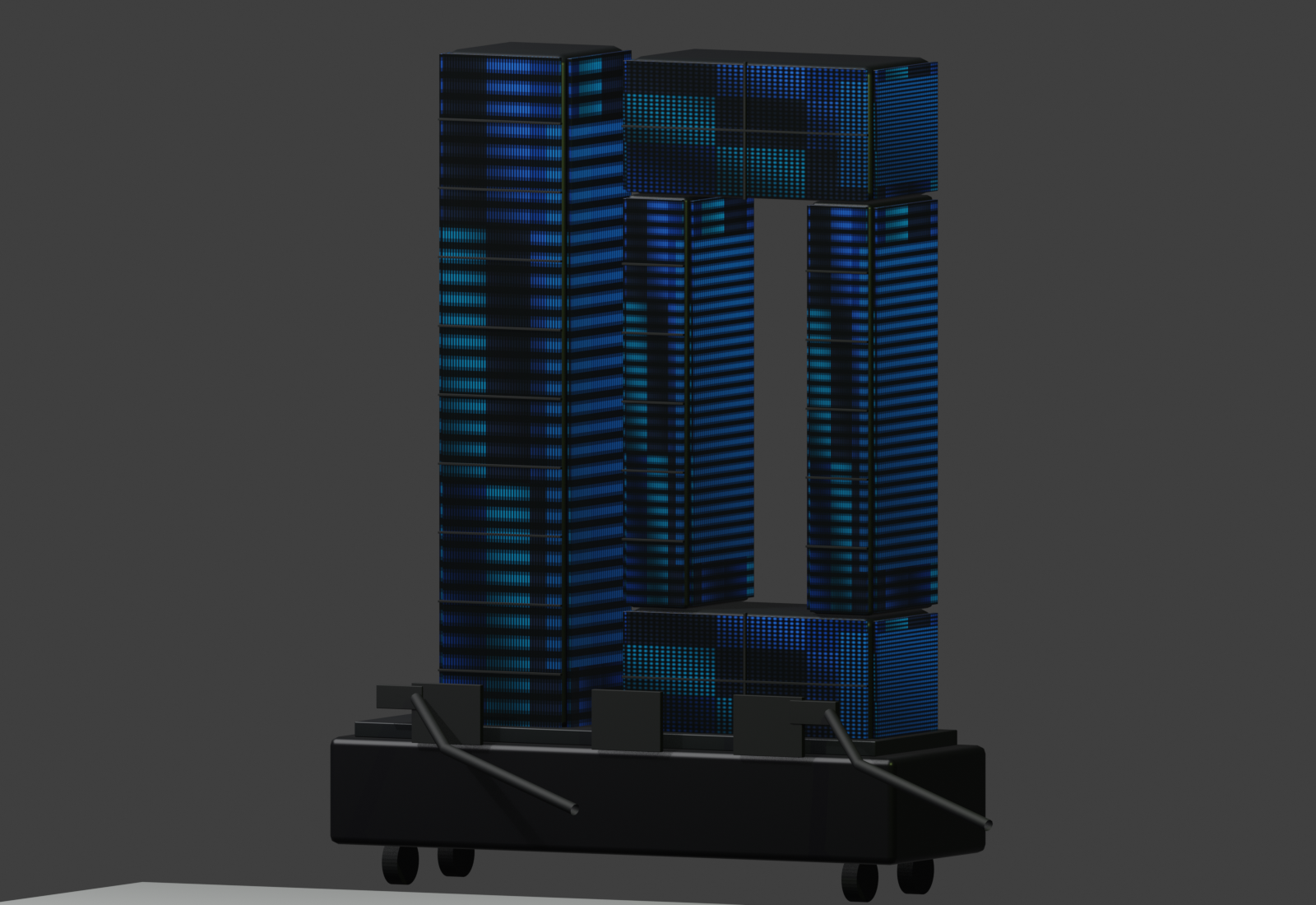 台座付き10型デジタルサイネージのBlenderレンダー