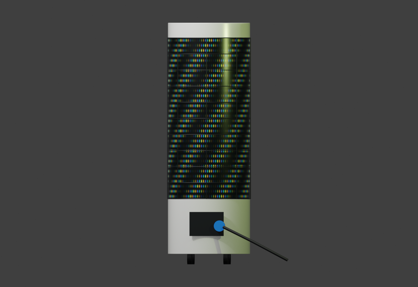 円筒形デジタルサイネージのBlenderレンダー